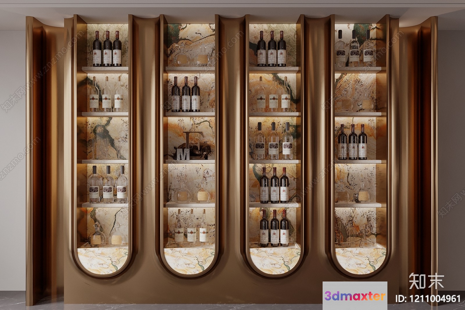 Modern Bar Cabinet 3D Model - 6175 - VRAY Render