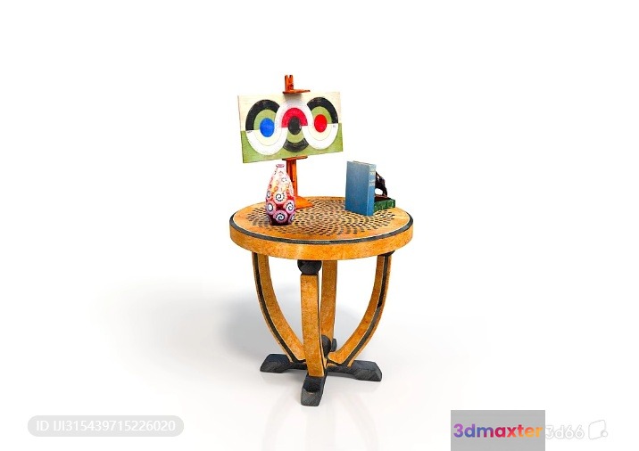 A Small Round Table 3D Model - 7465 - VRAY Render