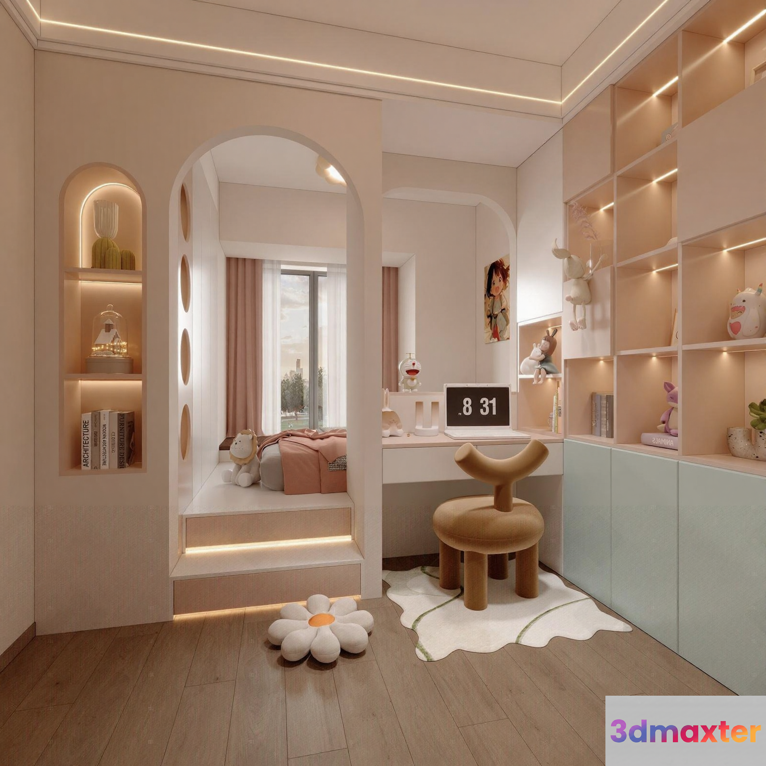 Modern Children'S Bedroom 3D Model - 5973 - CORONA Render