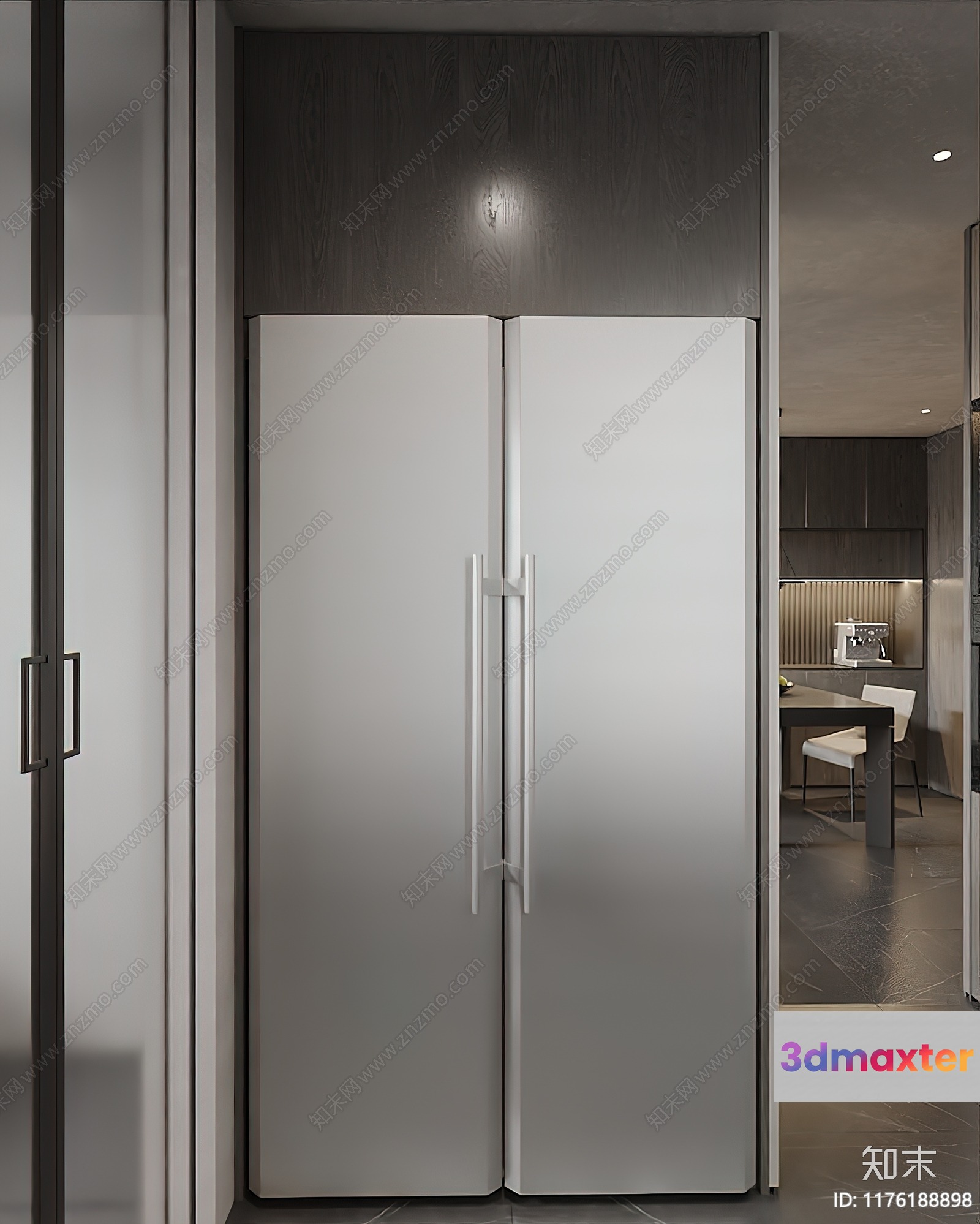 Modern Kitchen Fridge 3D Model - 5172 - VRAY Render