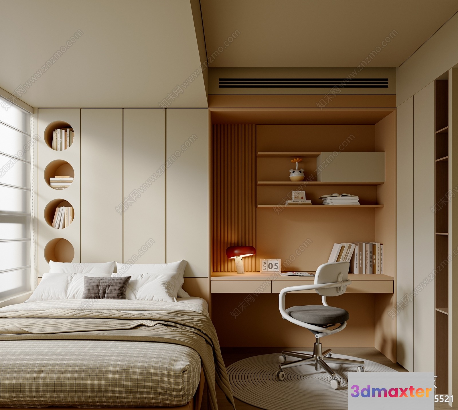 Cozy Bedroom 3D Model - 7181 - VRAY Render