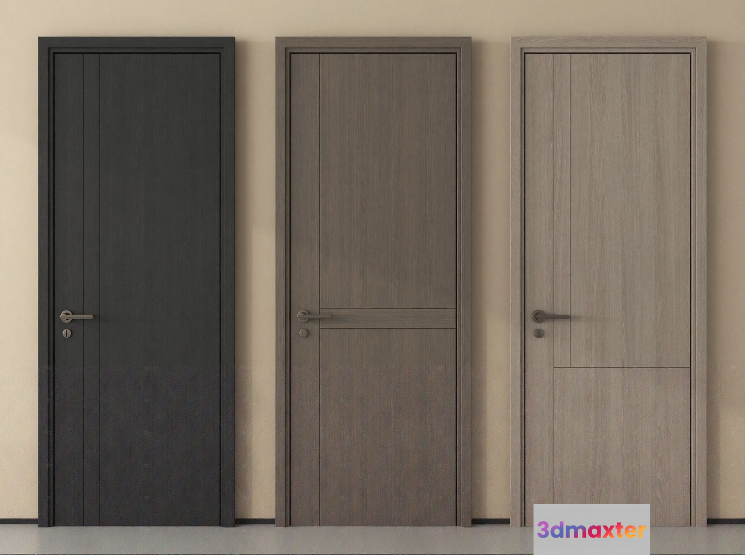 Three Doors 3D Model - 18220 - VRAY Render