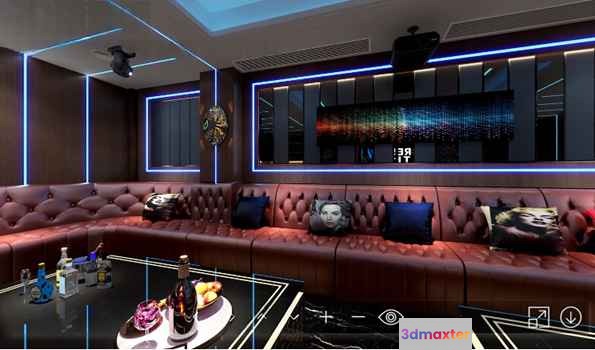 Modern Lounge Area 3D Model - 19102 - VRAY Render