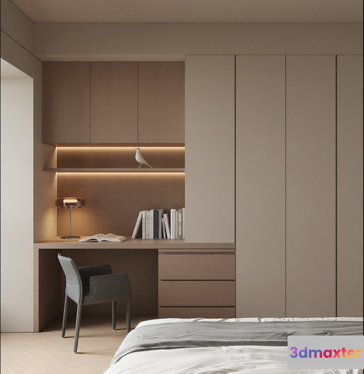 Cozy Bedroom 3D Model - 1480 - VRAY Render