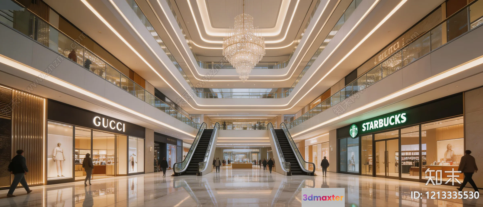 Modern Shopping Mall 3D Model - 5599 - VRAY Render