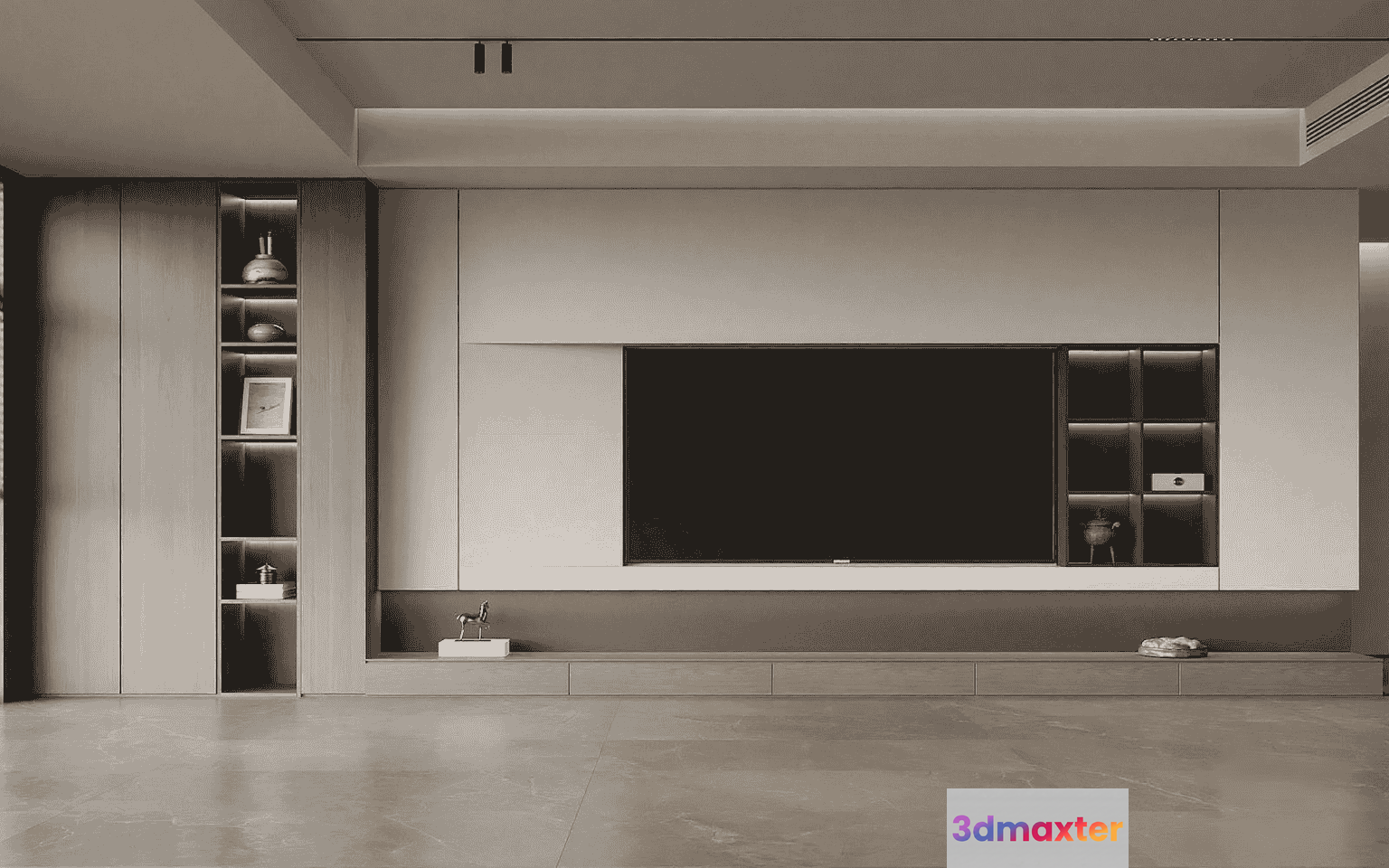 Modern Entertainment Center 3D Model - 11363 - VRAY Render