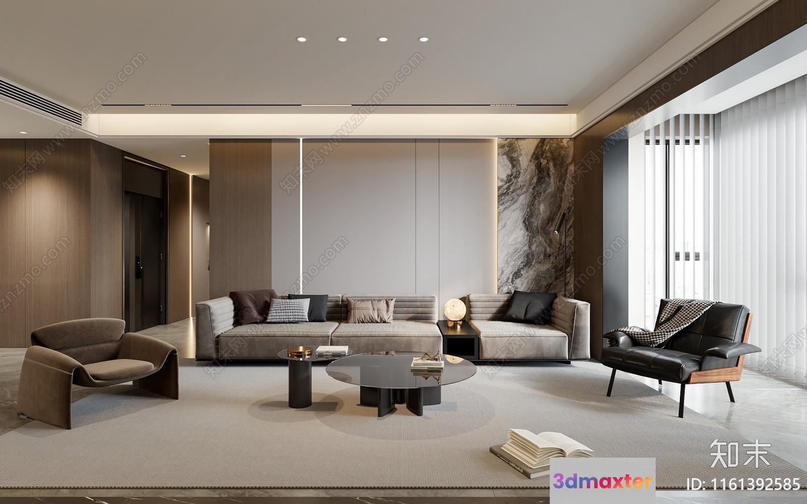 Modern Living Room 3D Model - 15714 - VRAY Render