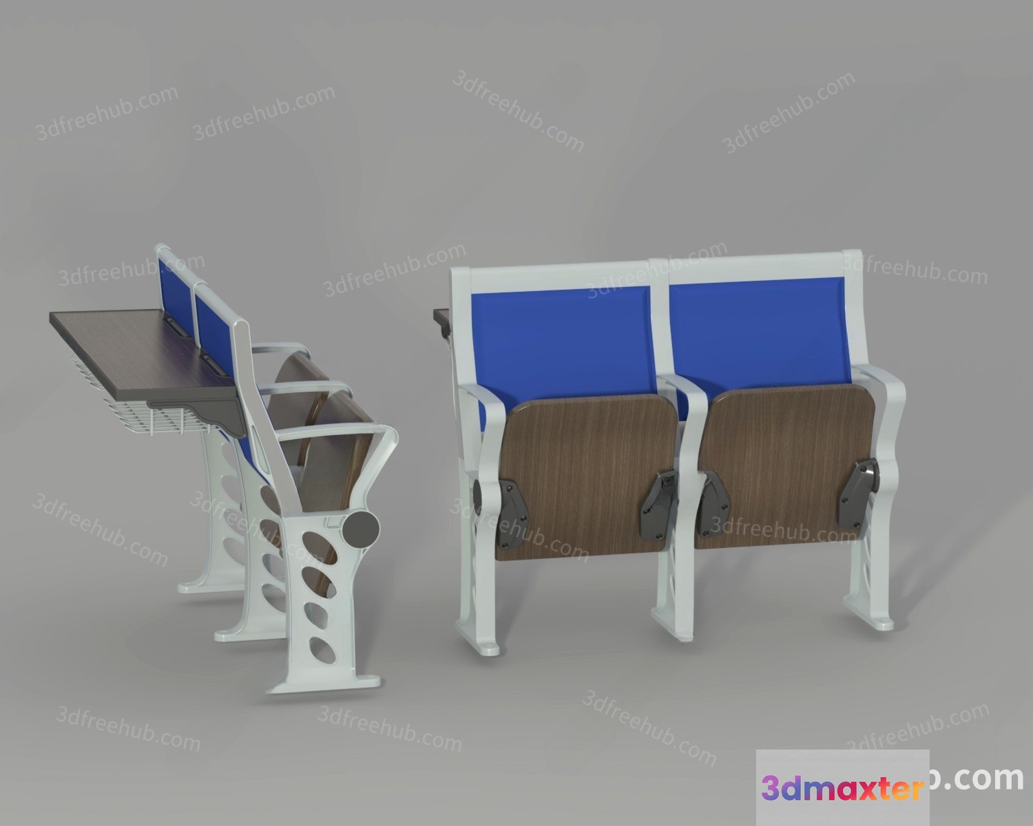 A 3D Model Of A Chair And Table 3D Model - 22951 - VRAY Render