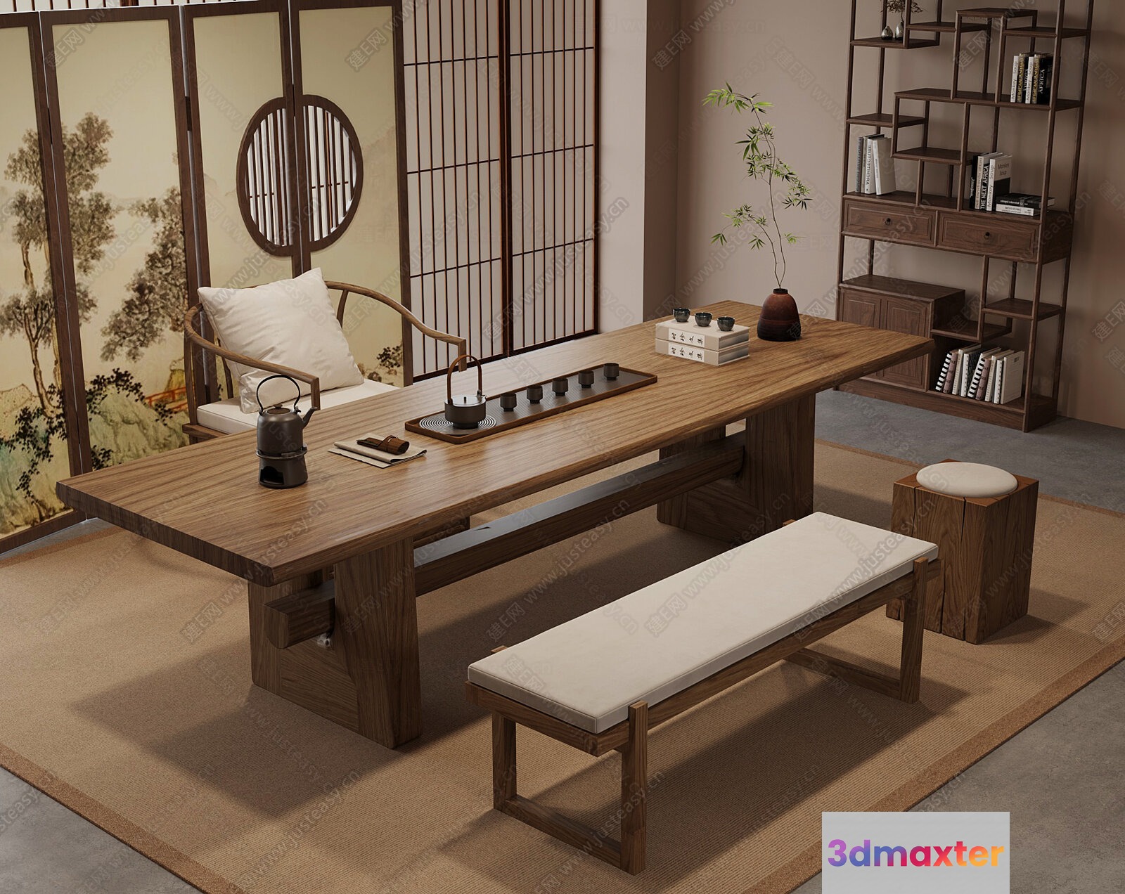 Japanese-Style Room 3D Model - 21668 - VRAY Render