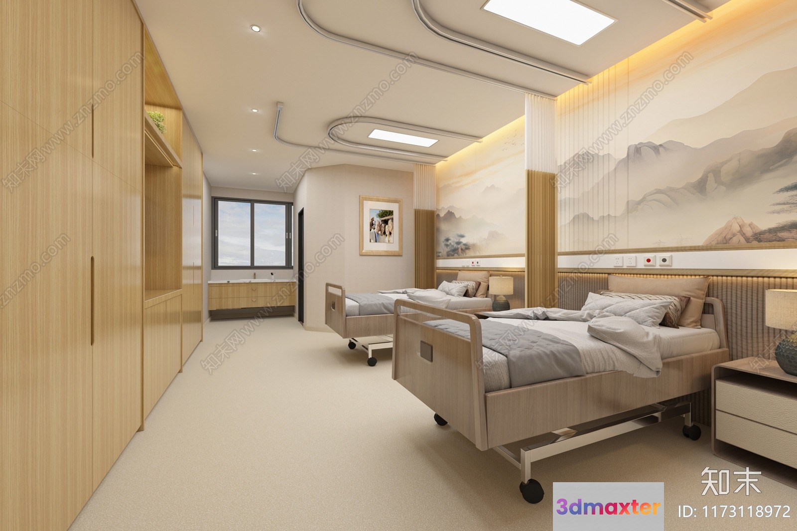 Cozy Hospital Room 3D Model - 14717 - VRAY Render