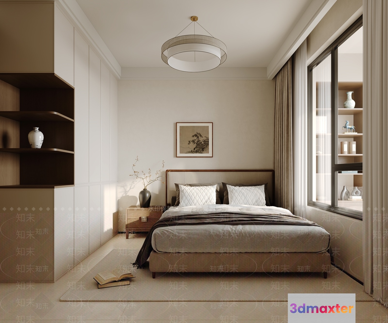 Cozy Bedroom 3D Model - 587 - VRAY Render
