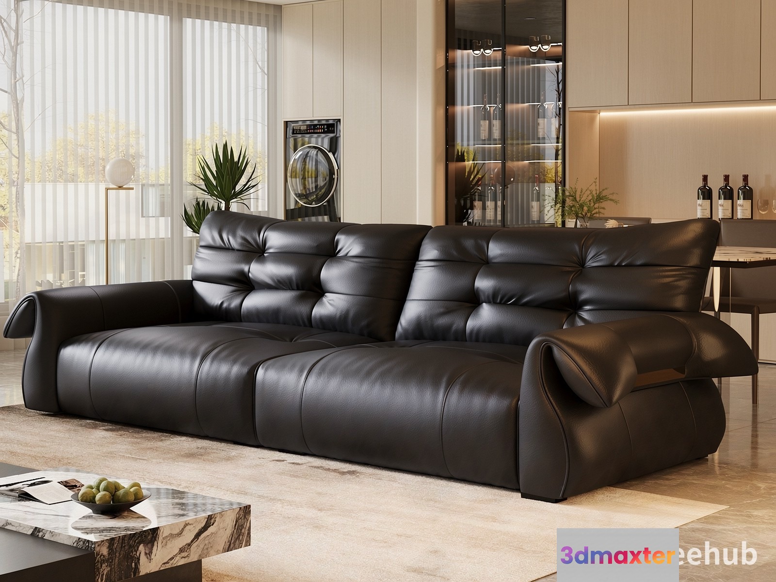 Modern Living Room 3D Model - 21636 - VRAY Render