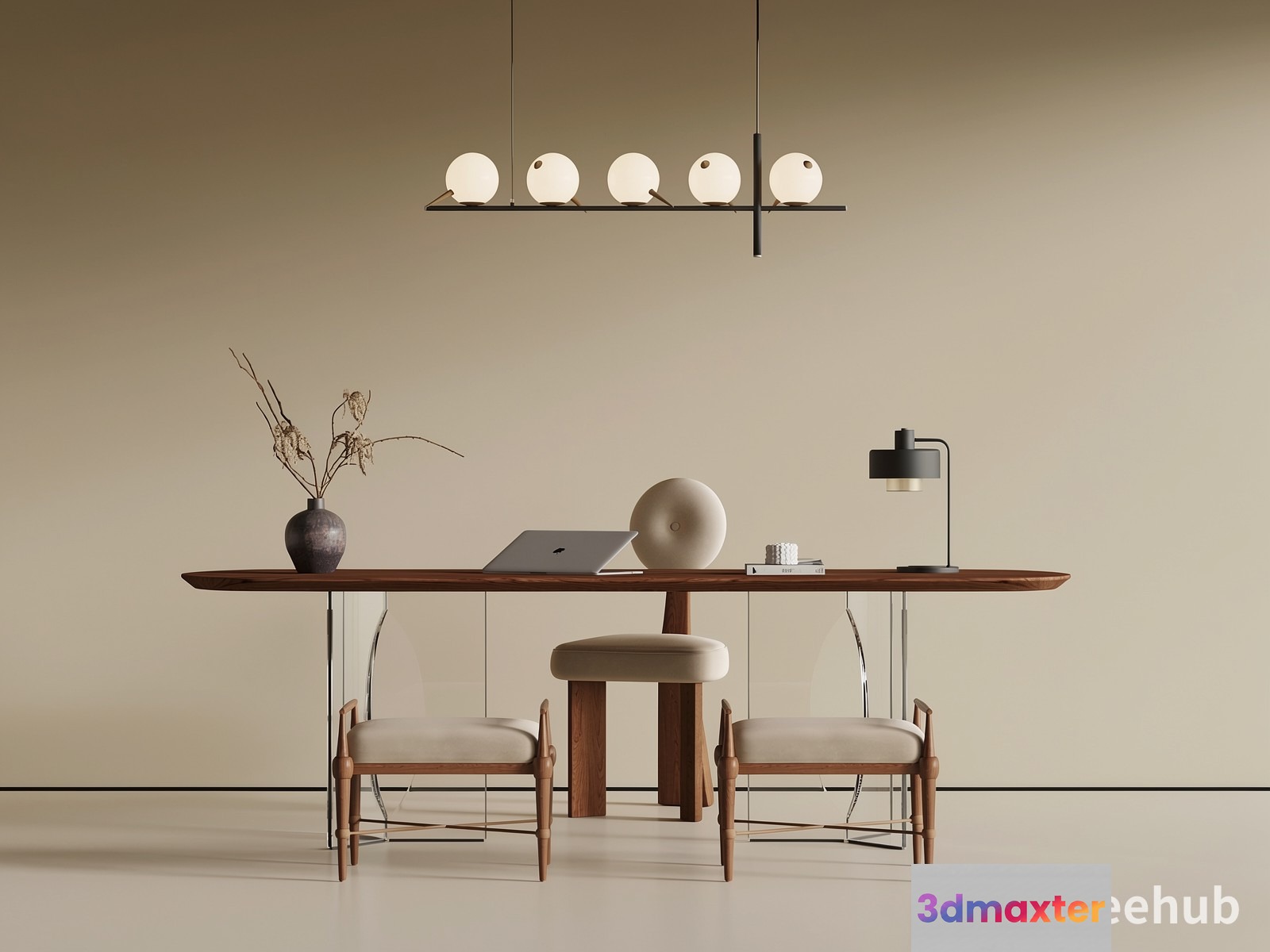 Modern Minimalist Office 3D Model - 21978 - VRAY Render