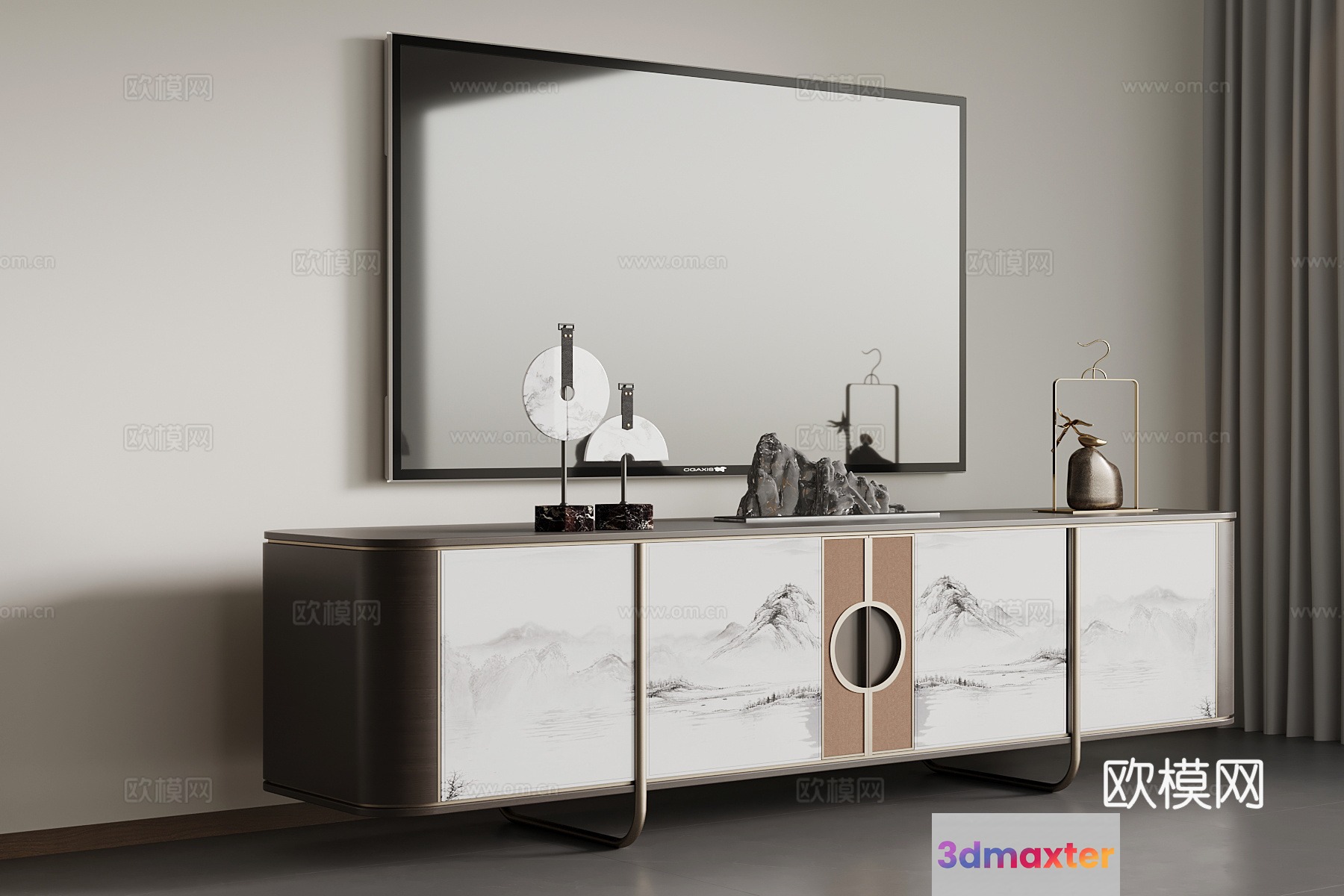 Modern Tv Stand 3D Model - 11400 - VRAY Render