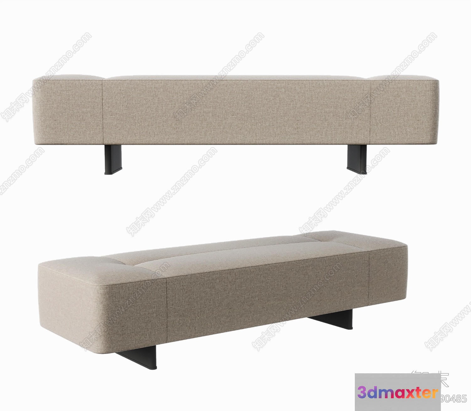 Modern Light Gray Sofa 3D Model - 18774 - CORONA Render
