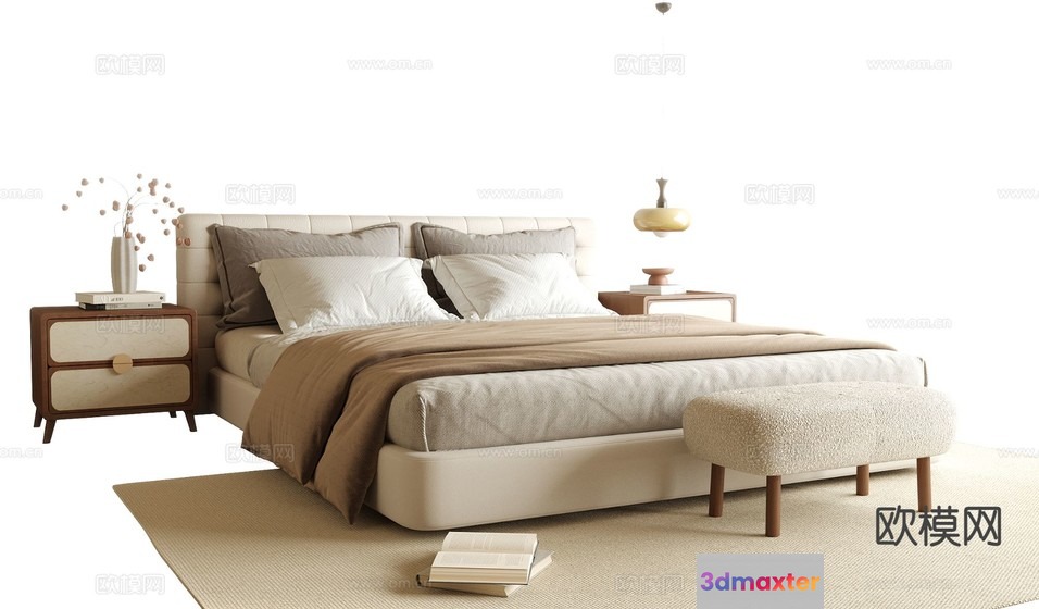 Cozy Bedroom 3D Model - 7041 - VRAY Render