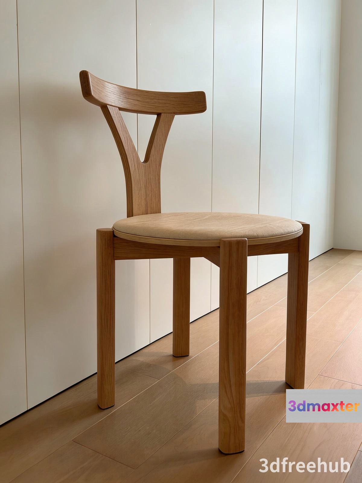 Wooden Dining Chair 3D Model - 23312 - VRAY Render