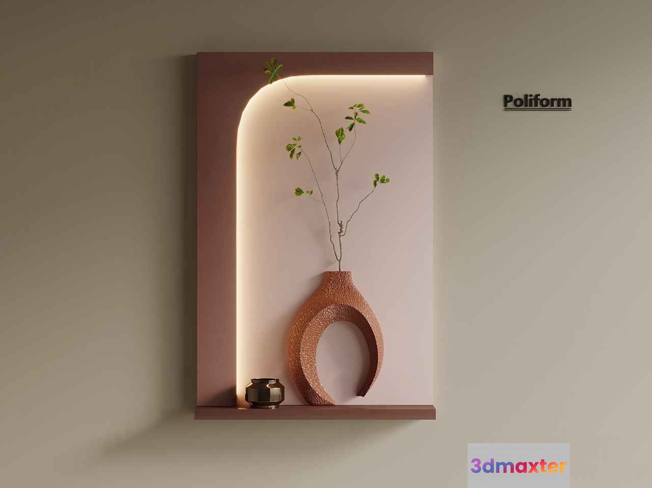 Modern Wall Decor 3D Model - 2355 - VRAY Render