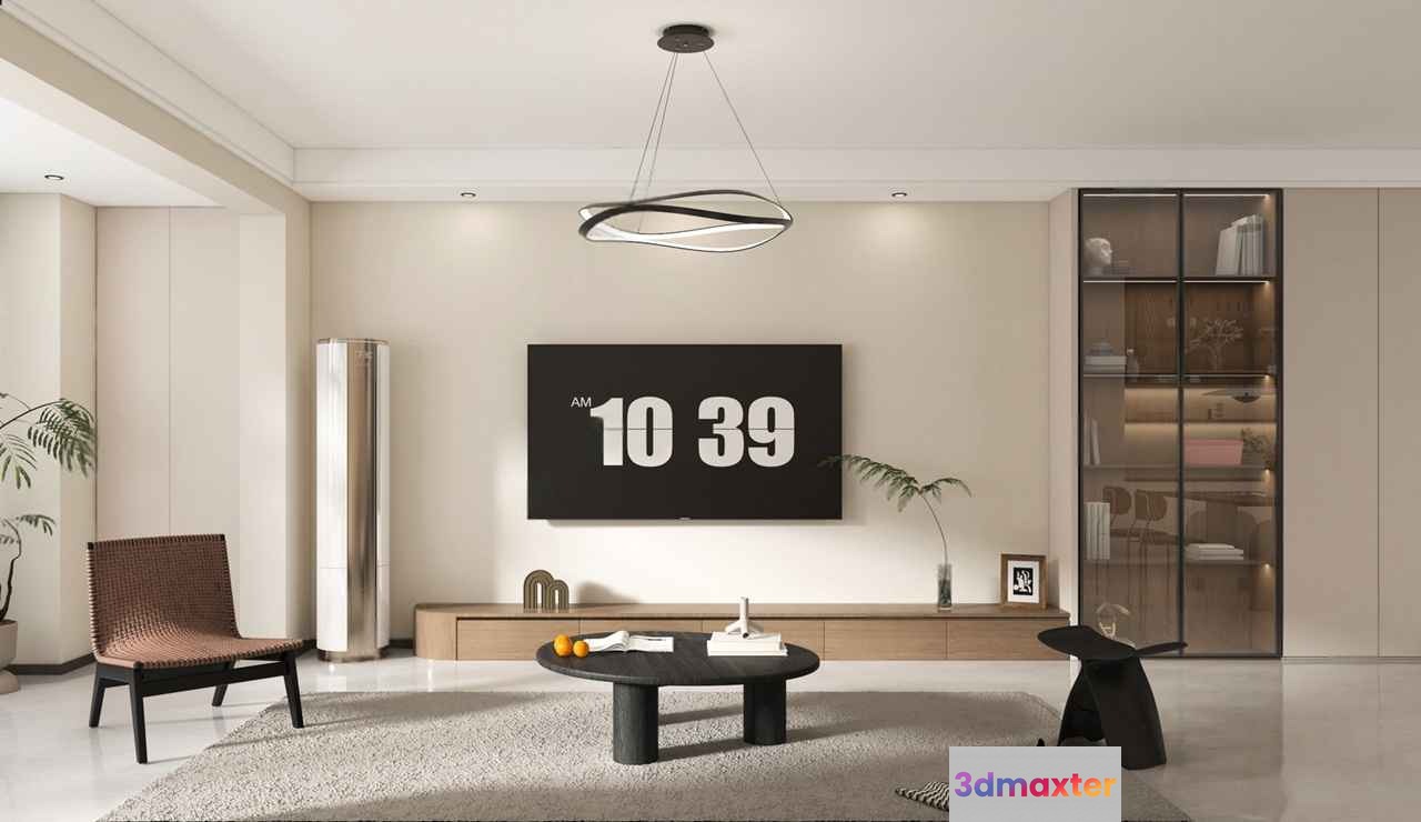 Modern Living Room 3D Model - 18153 - VRAY Render