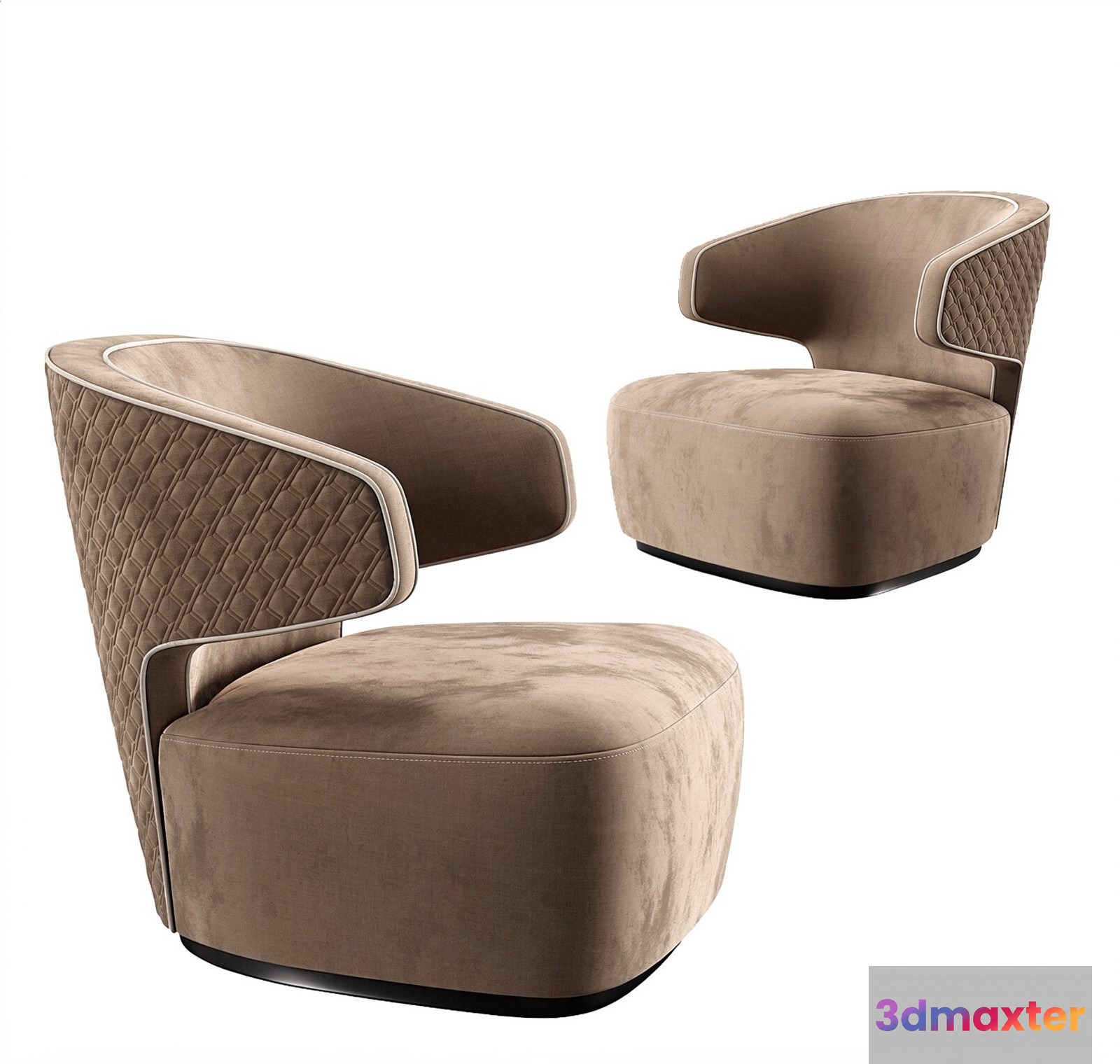 Modern Beige Chair 3D Model - 23267 - VRAY Render
