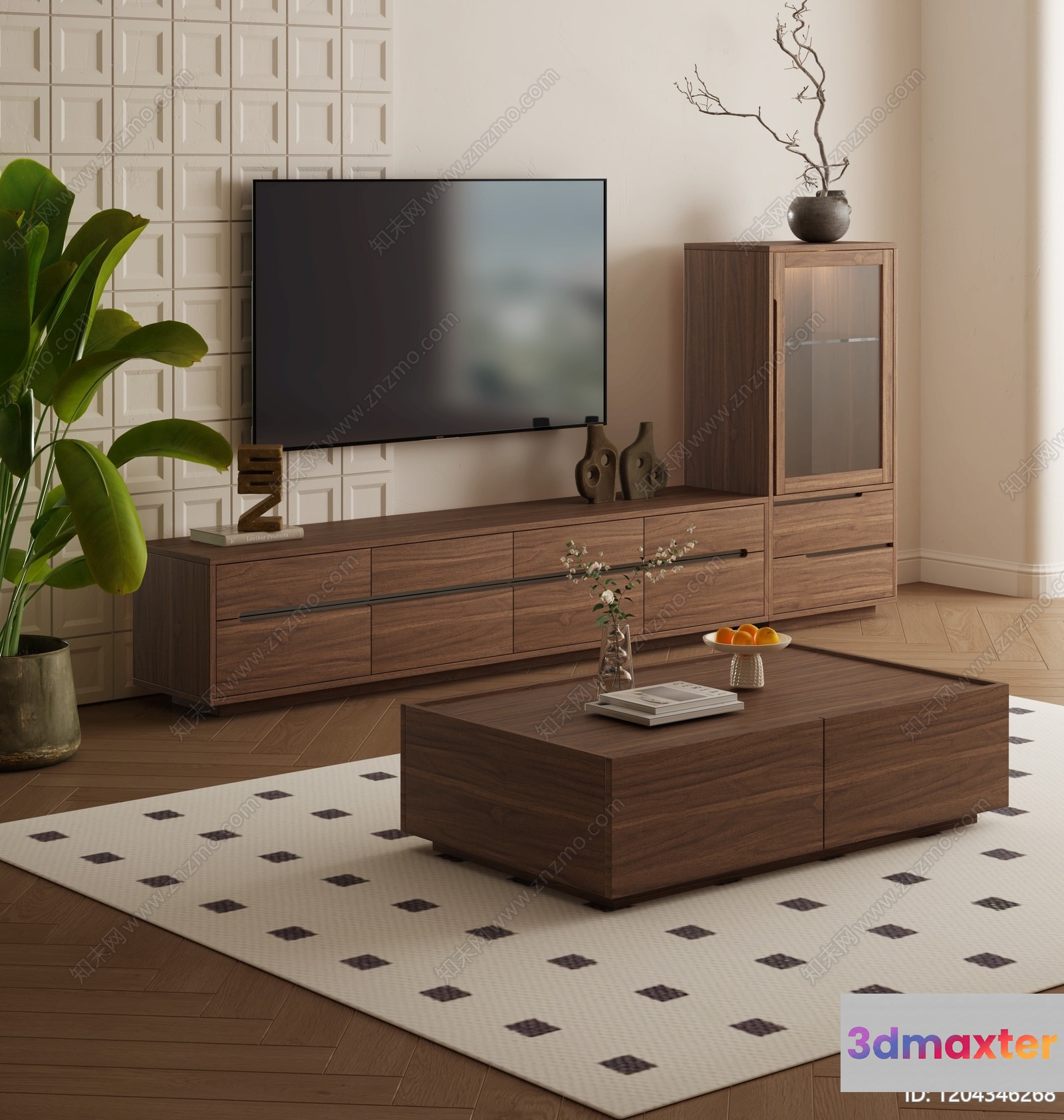 Modern Living Room 3D Model - 4013 - VRAY Render