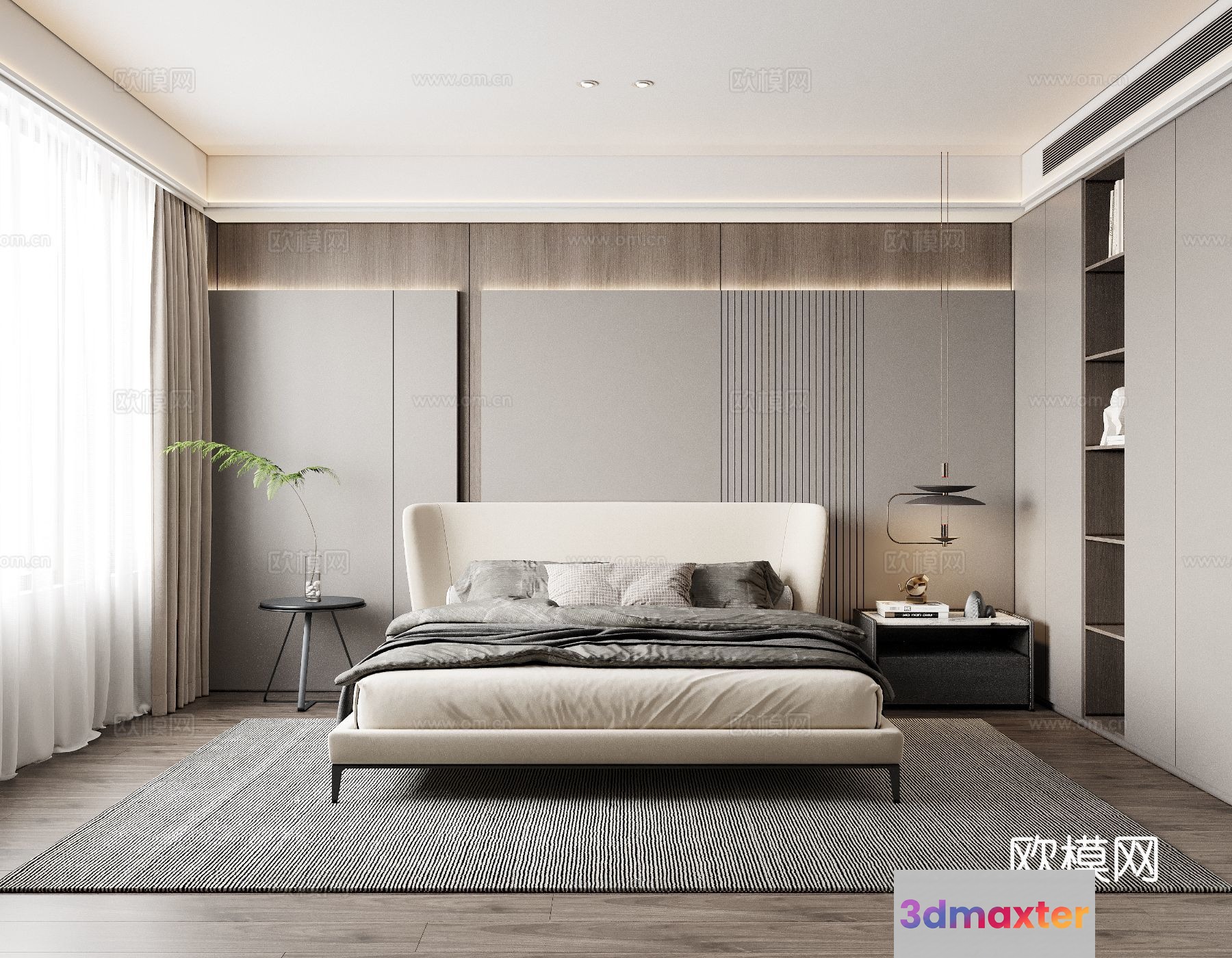 Modern Bedroom Furniture 3D Model - 14226 - CORONA Render