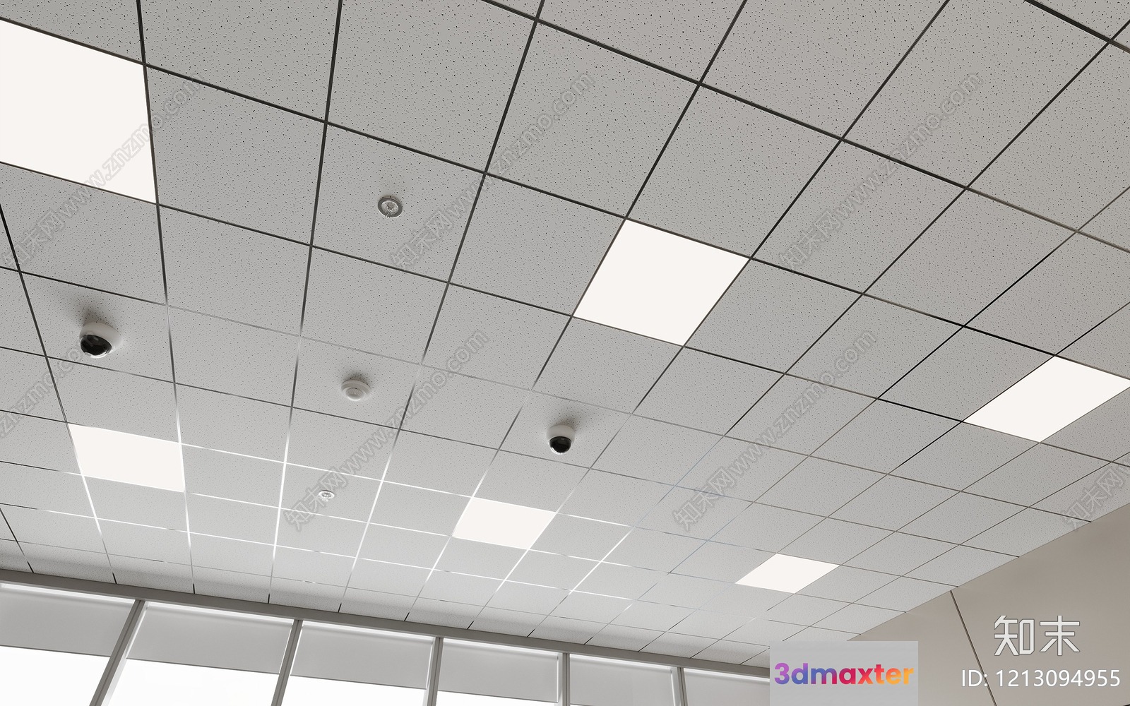 White Ceiling Tiles 3D Model - 11591 - VRAY Render