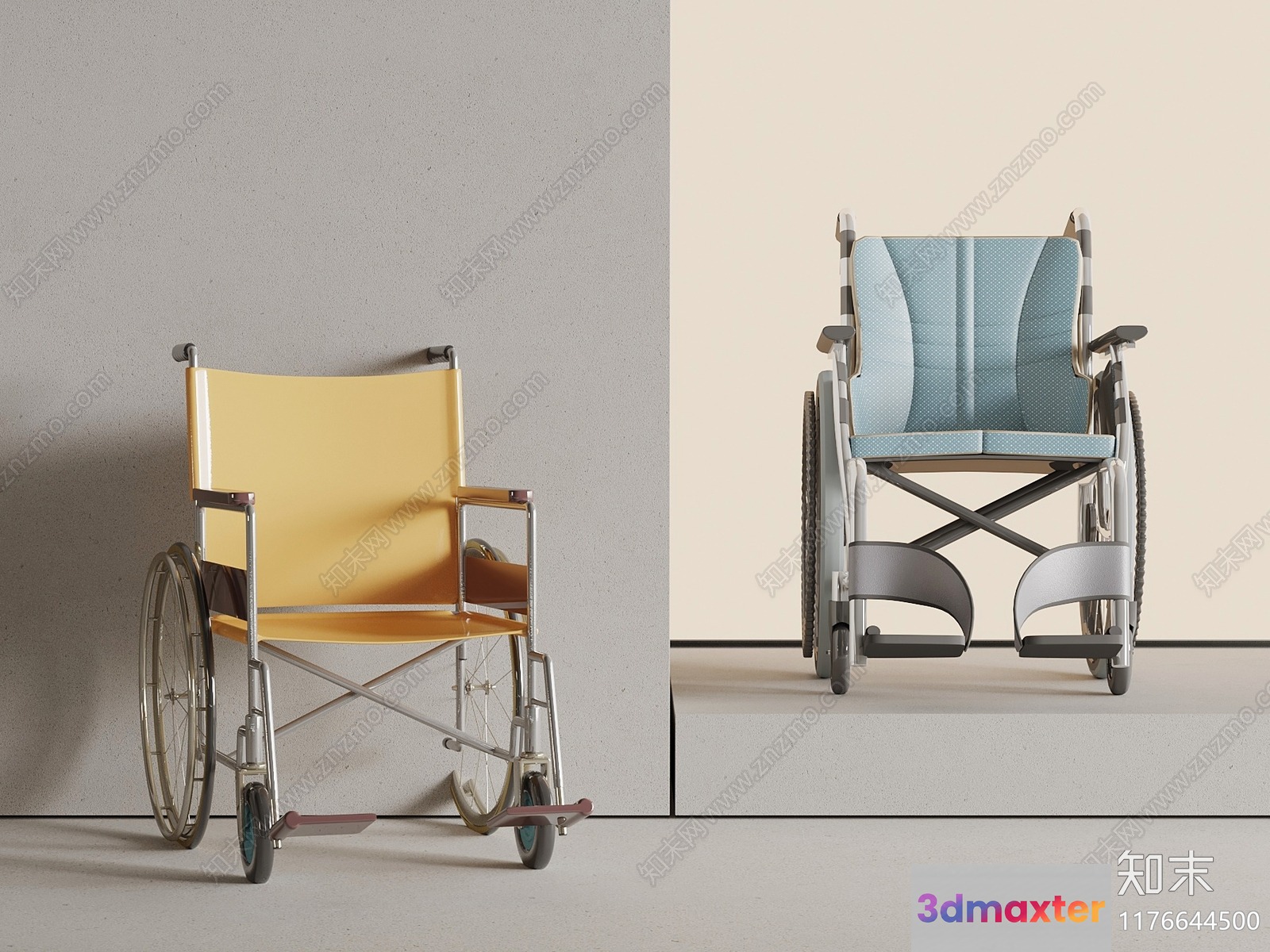 A Wheelchair 3D Model - 18257 - VRAY Render