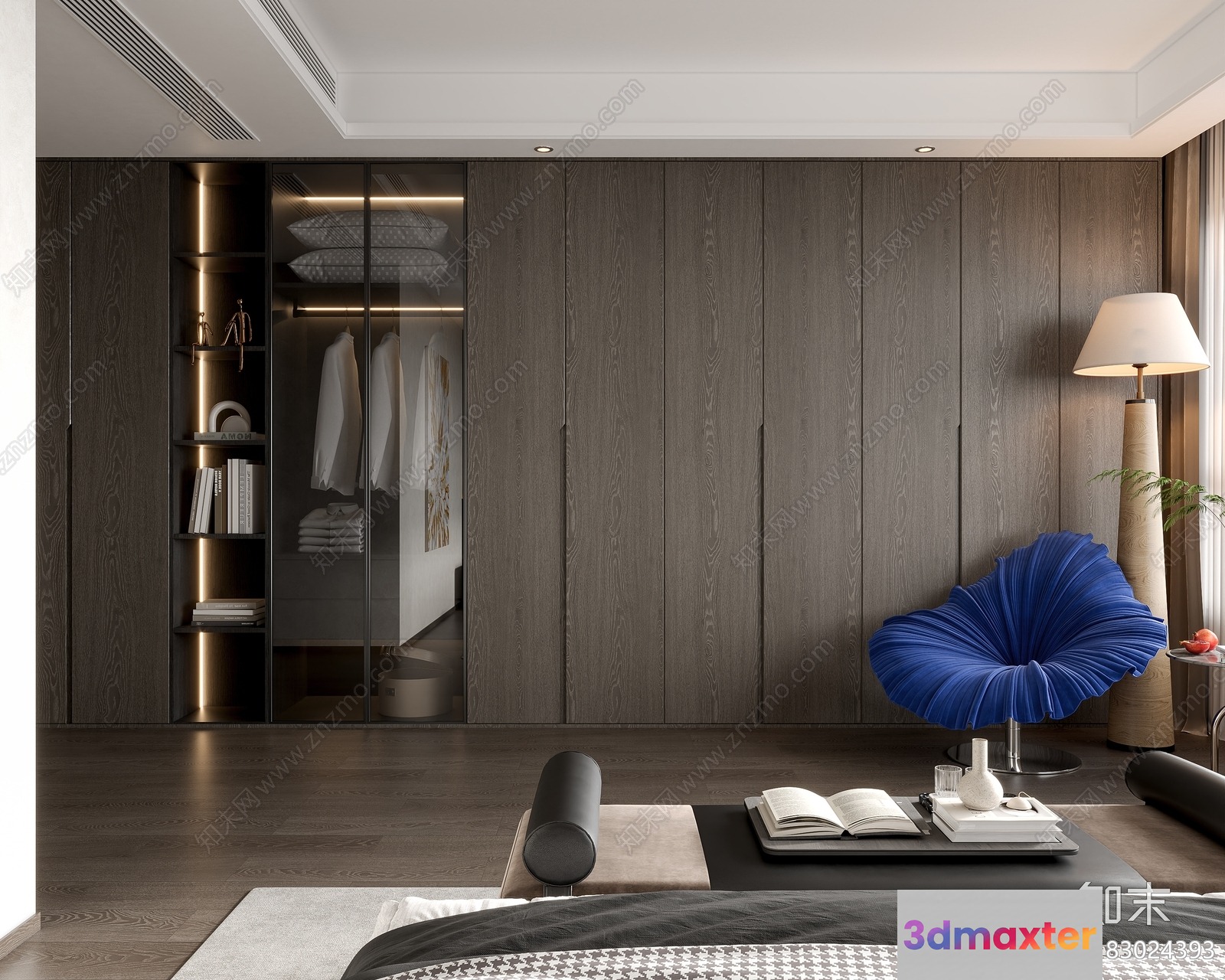 Blue Chair 3D Model - 12479 - VRAY Render