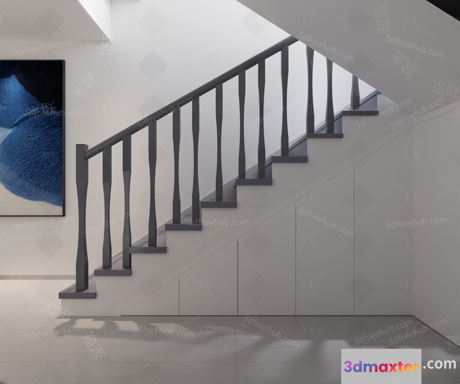 A Modern Staircase 3D Model - 21272 - VRAY Render