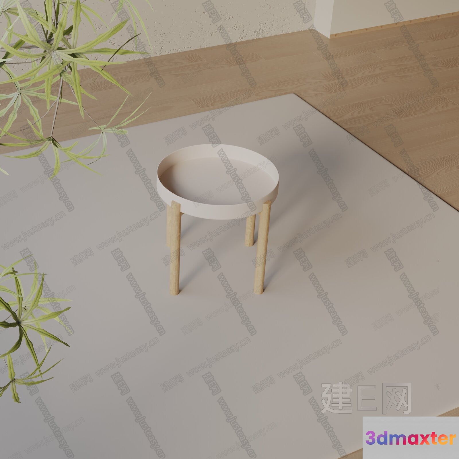 Modern Minimalist Table 3D Model - 1922 - VRAY Render