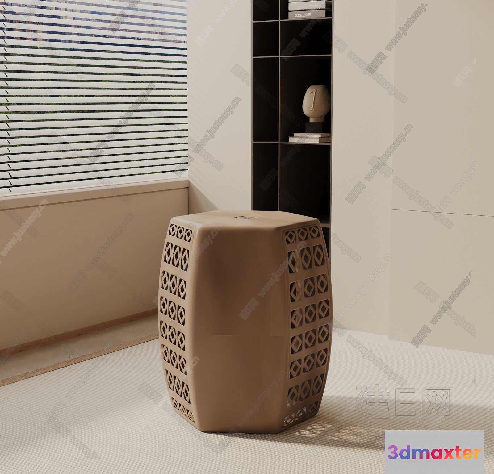 Modern Ceramic Stool 3D Model - 9806 - VRAY Render