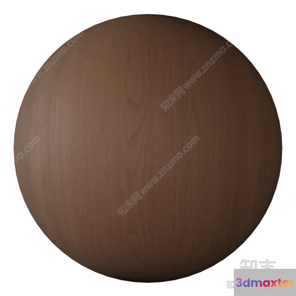 The Image Features A Wooden Sphere With A Light Brown Color Set Against A 3D Model - 14458 - VRAY Render