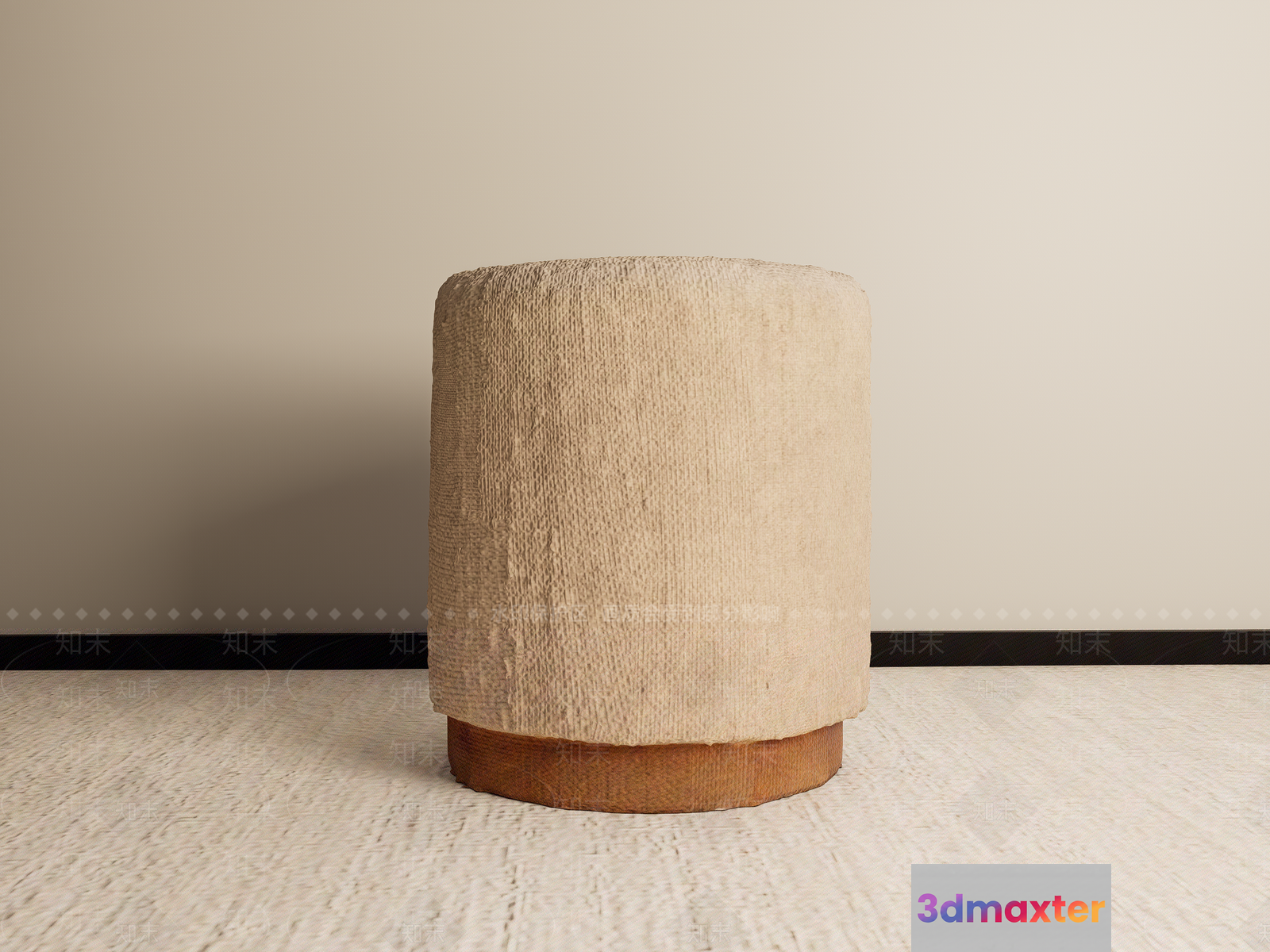 Modern Cylindrical Stool 3D Model - 8885 - VRAY Render
