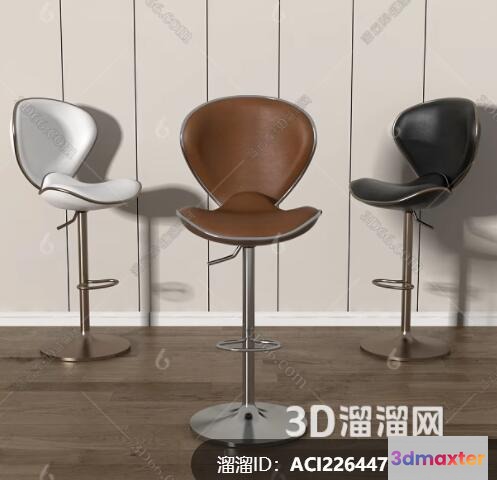Modern Bar Stools 3D Model - 17006 - VRAY Render