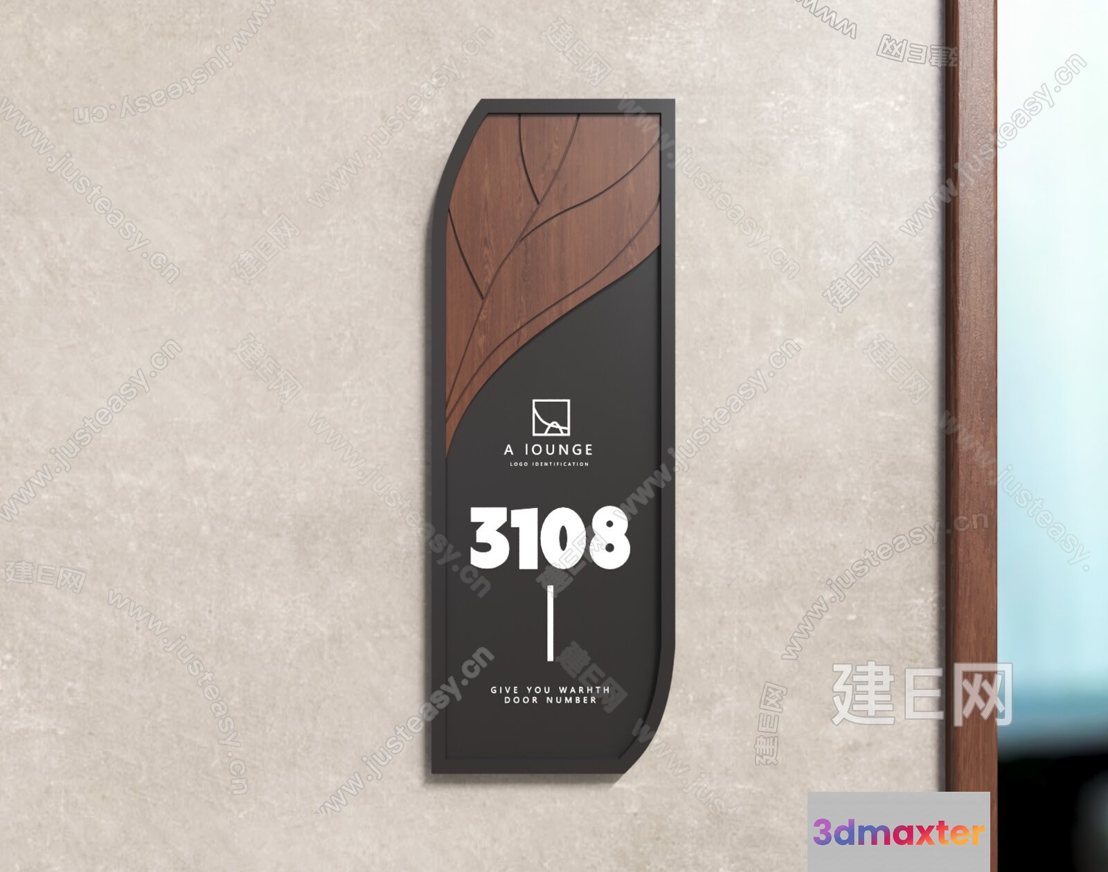 A Lounge Sign 3D Model - 12715 - VRAY Render