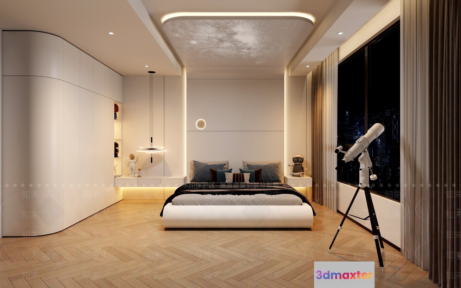 Modern Bedroom 3D Model - 11073 - VRAY Render