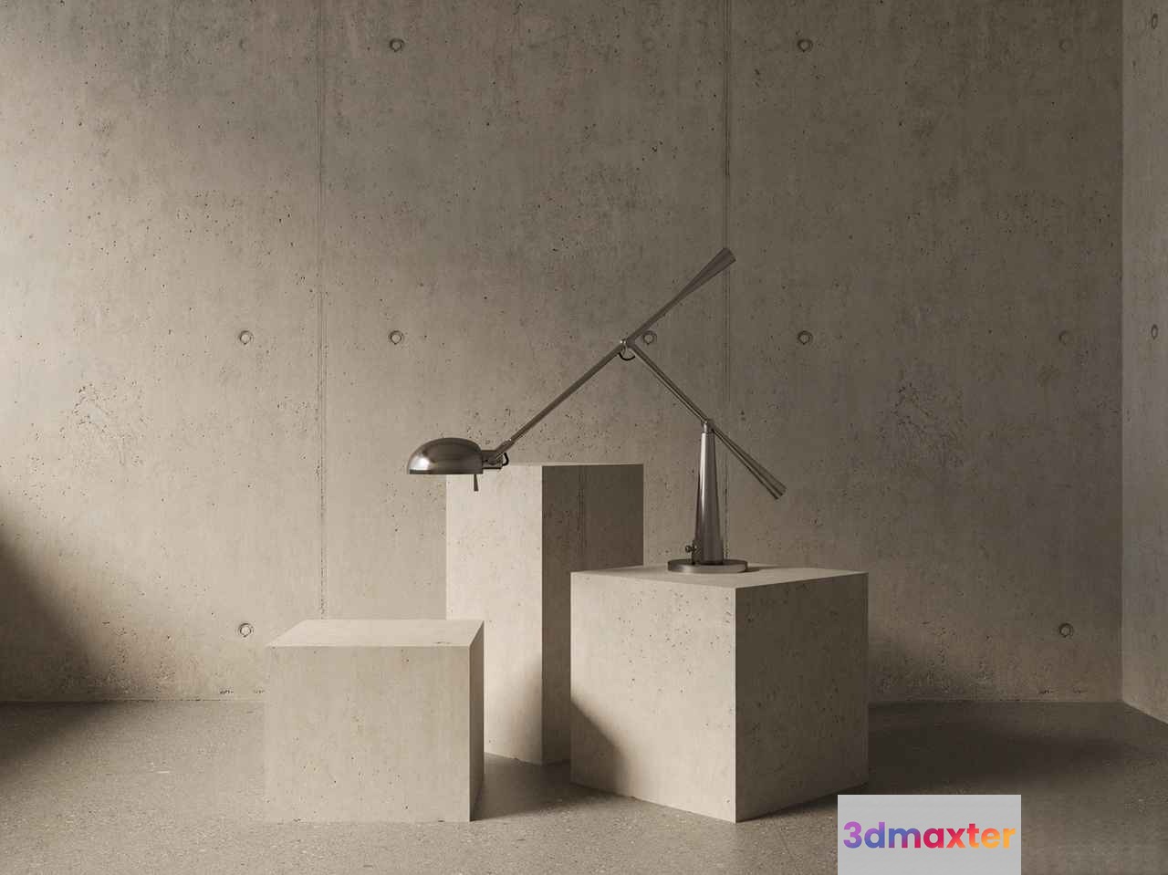Modern Silver Lamp 3D Model - 22057 - CORONA Render