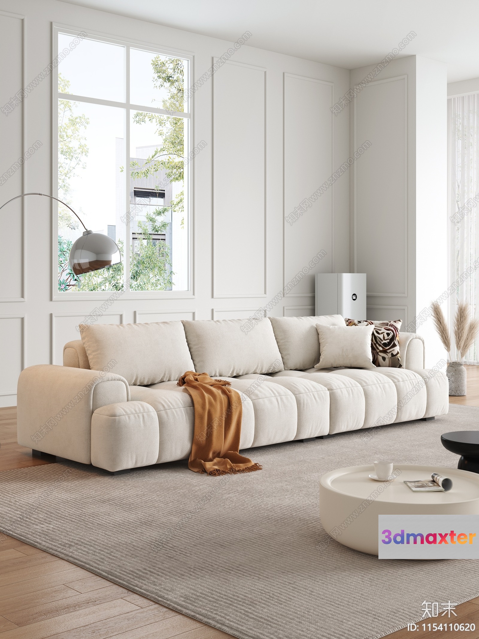 Modern Living Room 3D Model - 15441 - VRAY Render