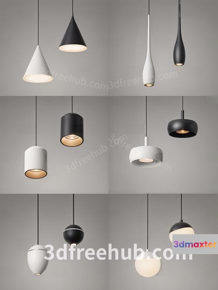 Modern Light Fixtures 3D Model - 21233 - VRAY Render