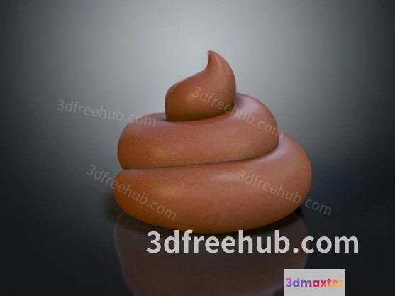A 3D Rendering Of A Brown Swirl Likely A Chocolate Or Caramel 3D Model - 21098 - VRAY Render