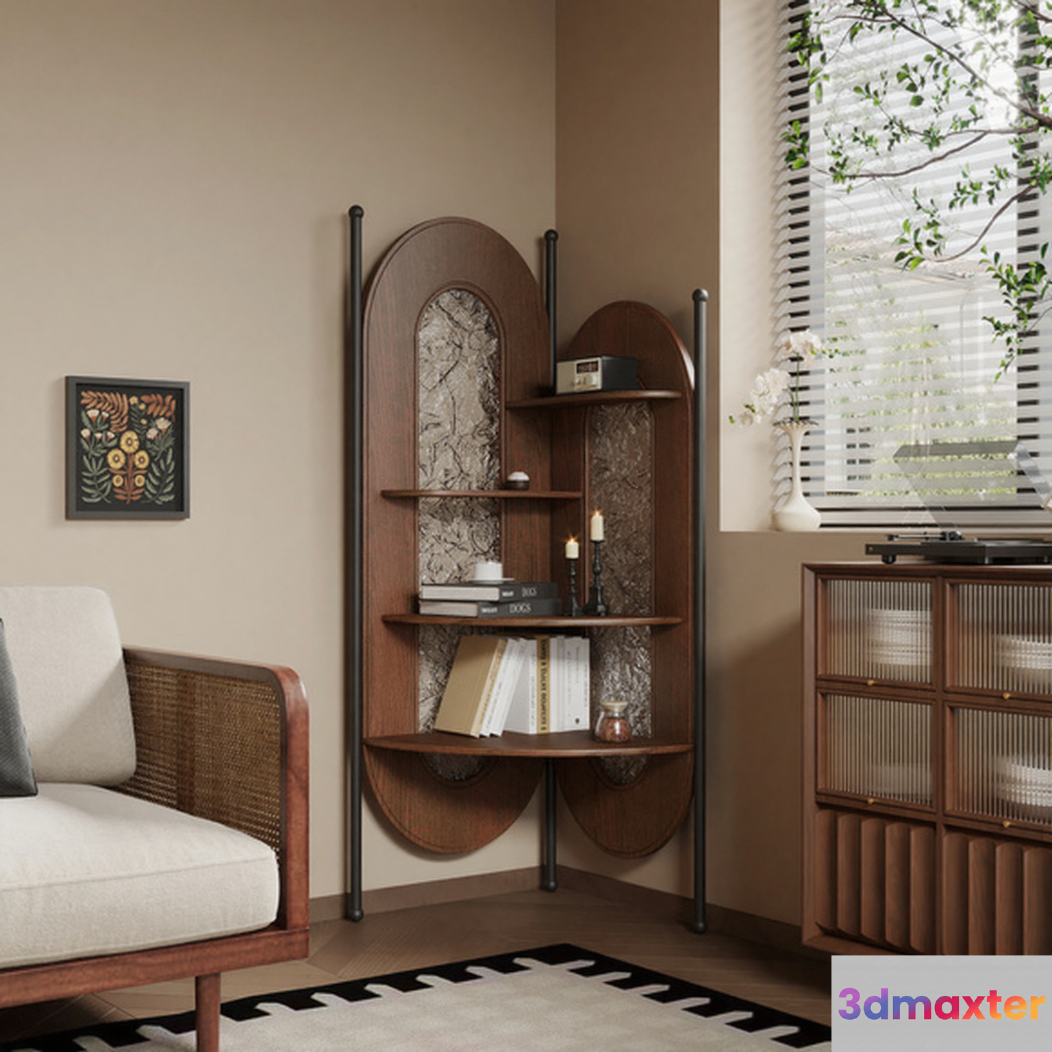 Cozy Living Room 3D Model - 18105 - VRAY Render