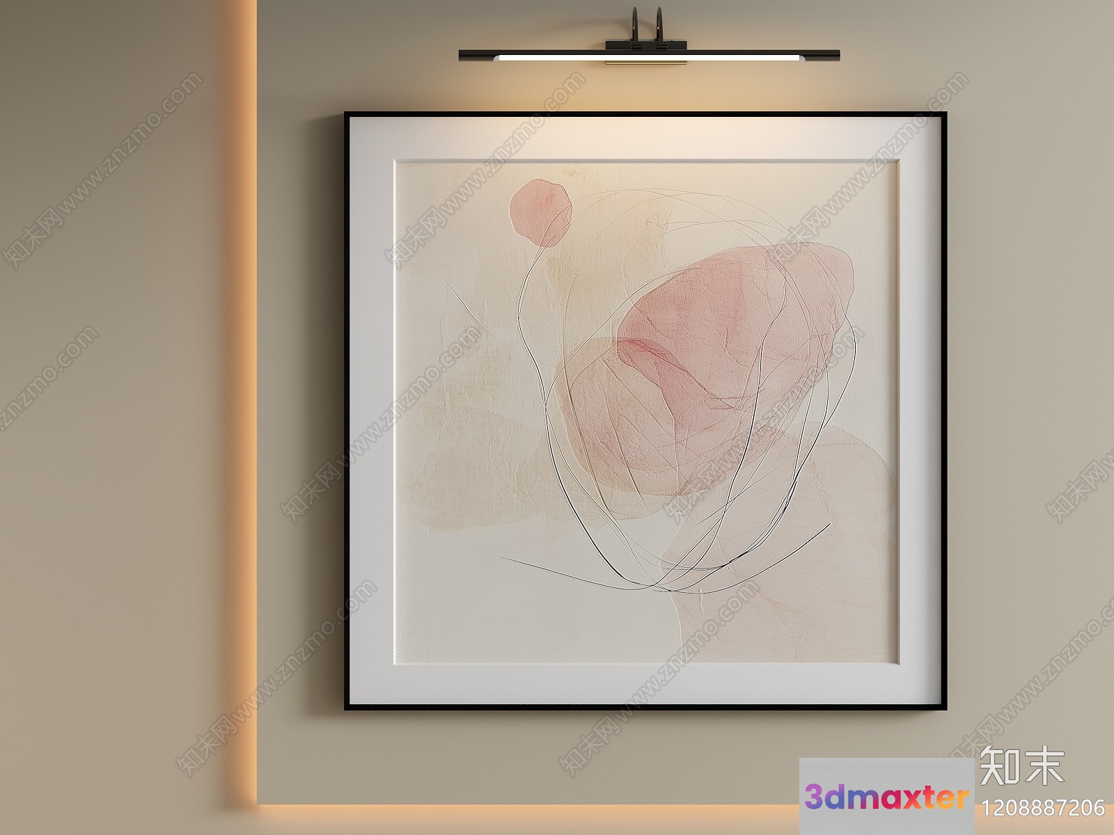 Modern Abstract Art 3D Model - 8486 - VRAY Render