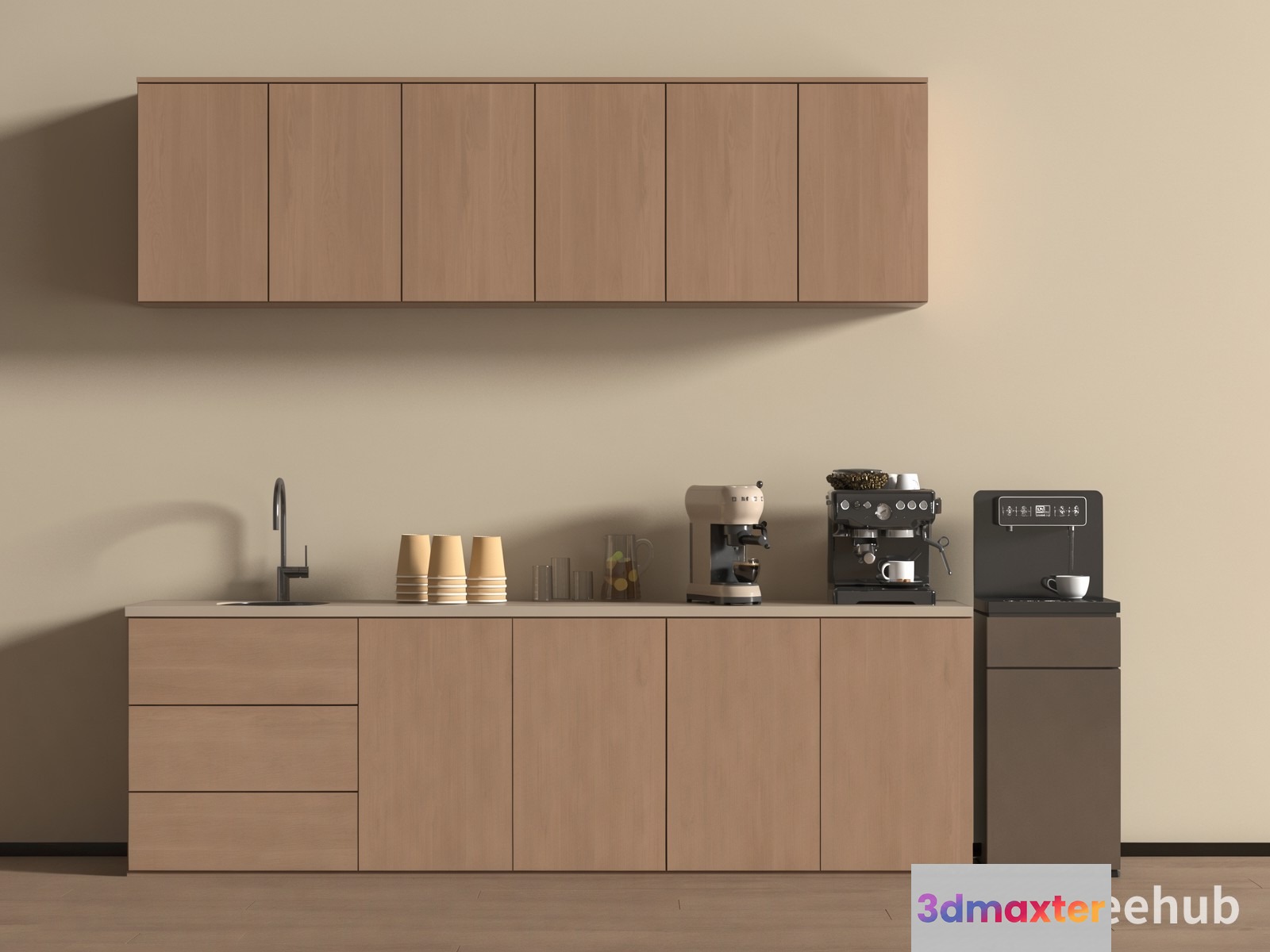 Modern Kitchen Setup 3D Model - 22429 - VRAY Render