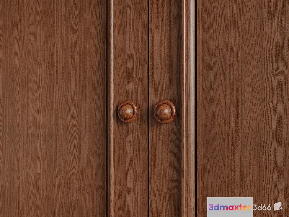 Brown Wooden Doors 3D Model - 20322 - VRAY Render