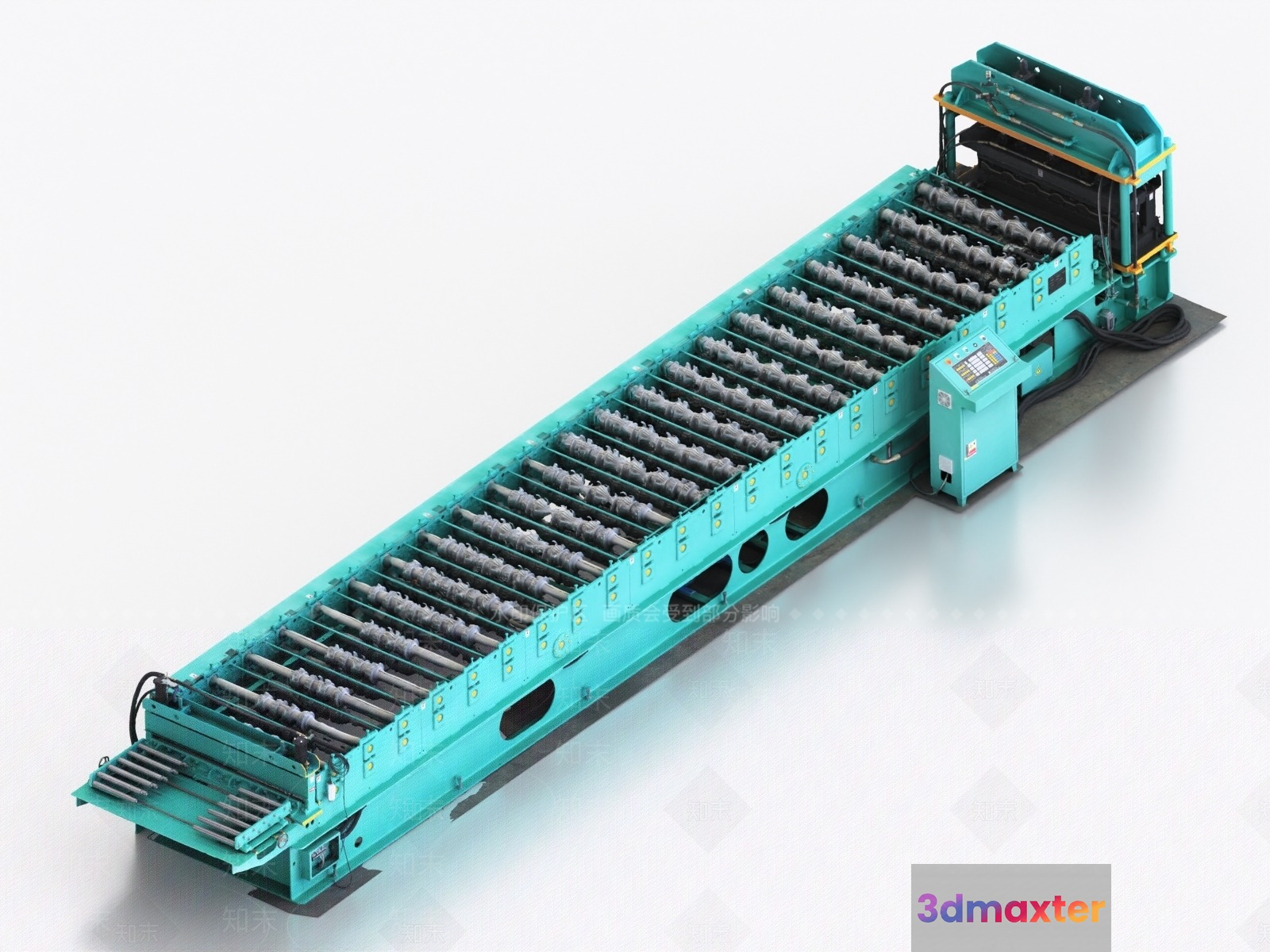 Industrial Conveyor System 3D Model - 3660 - VRAY Render