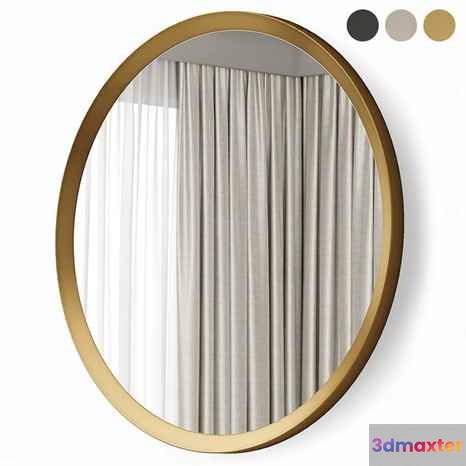 A Gold-Framed Mirror 3D Model - 3650 - CORONA Render