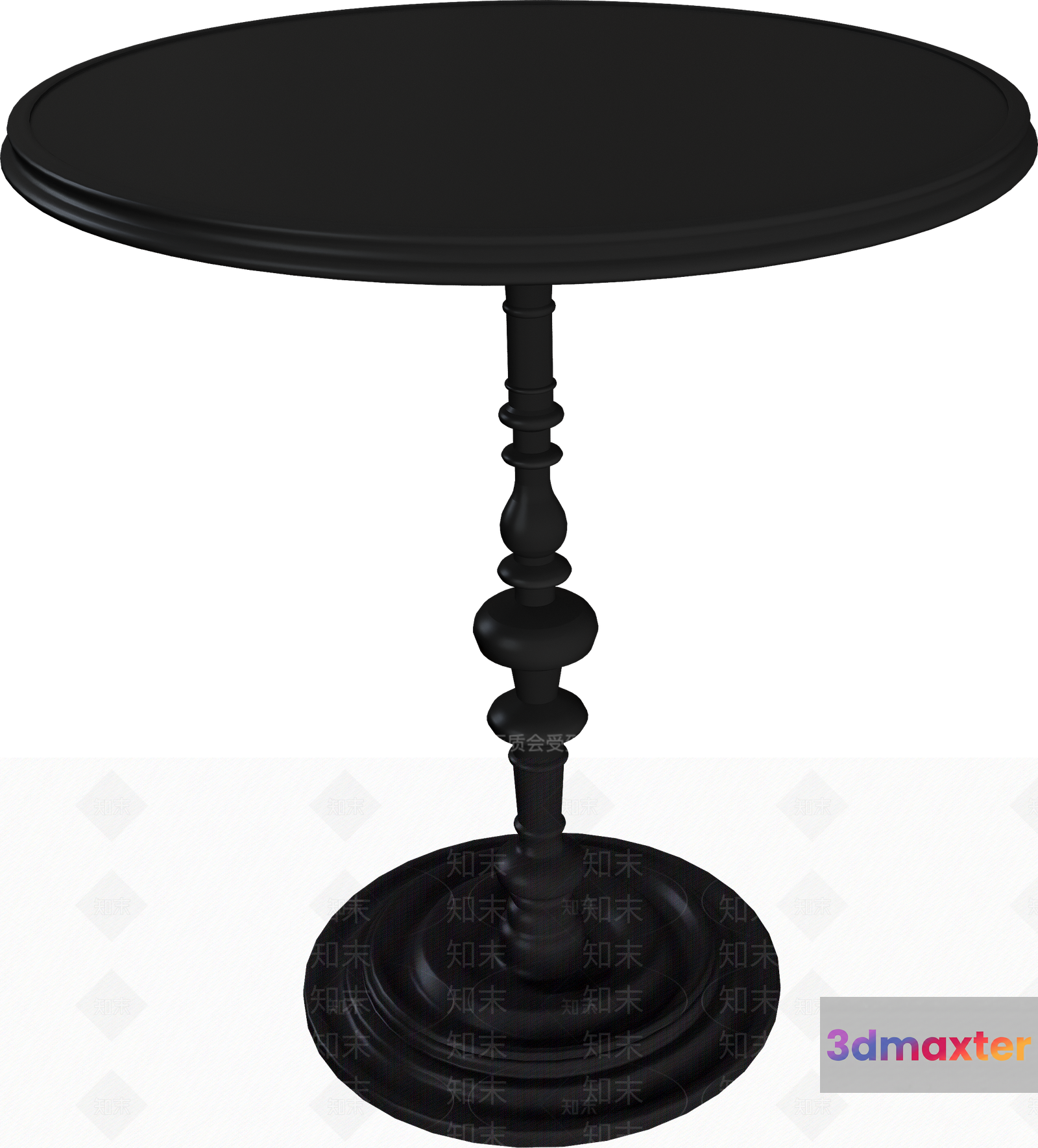 A Black Table 3D Model - 19558 - VRAY Render