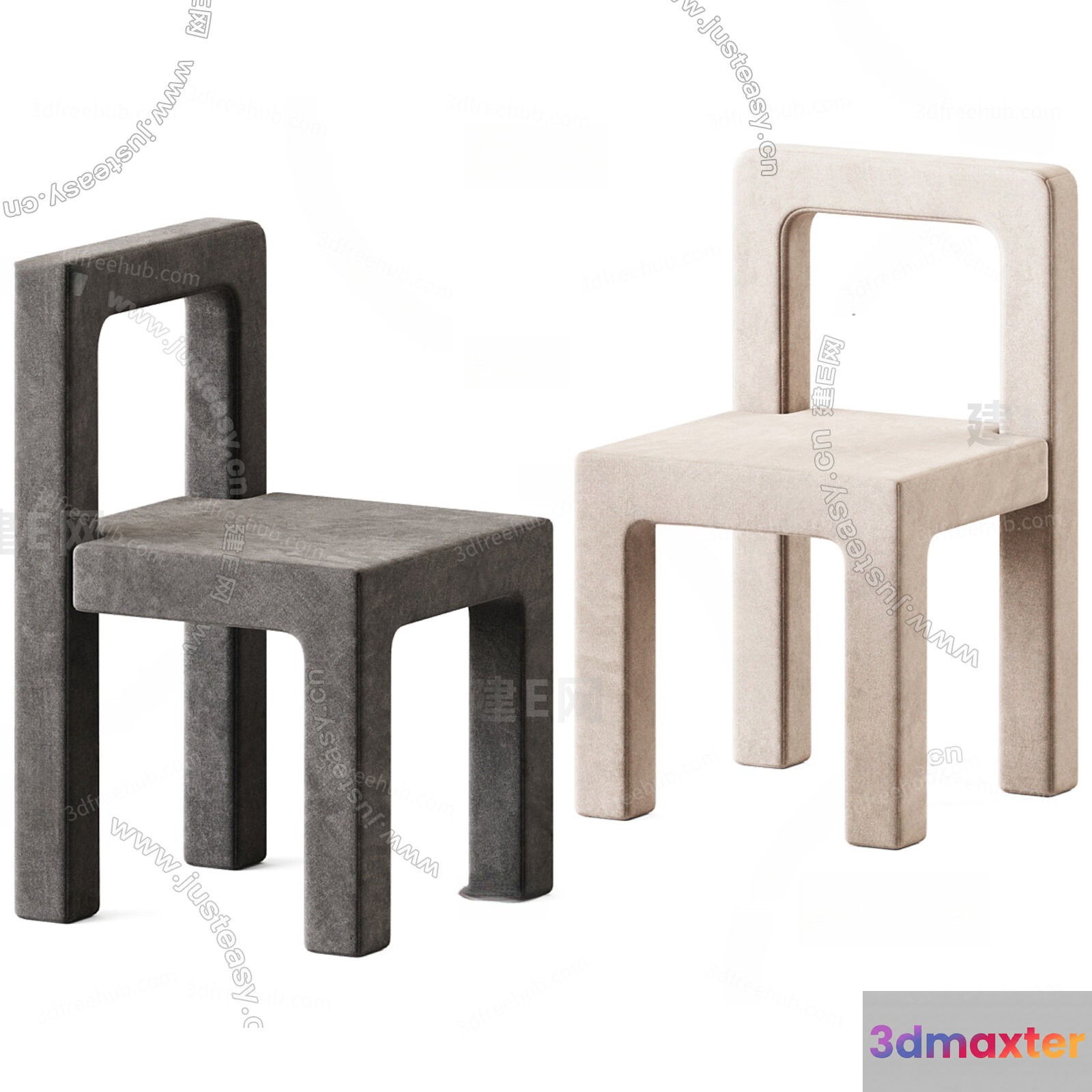 Simple Wooden Chairs 3D Model - 19990 - VRAY Render