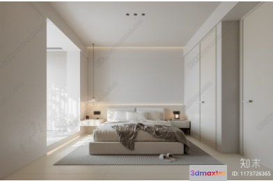 Cozy Bedroom 3D Model - 7963 - CORONA Render
